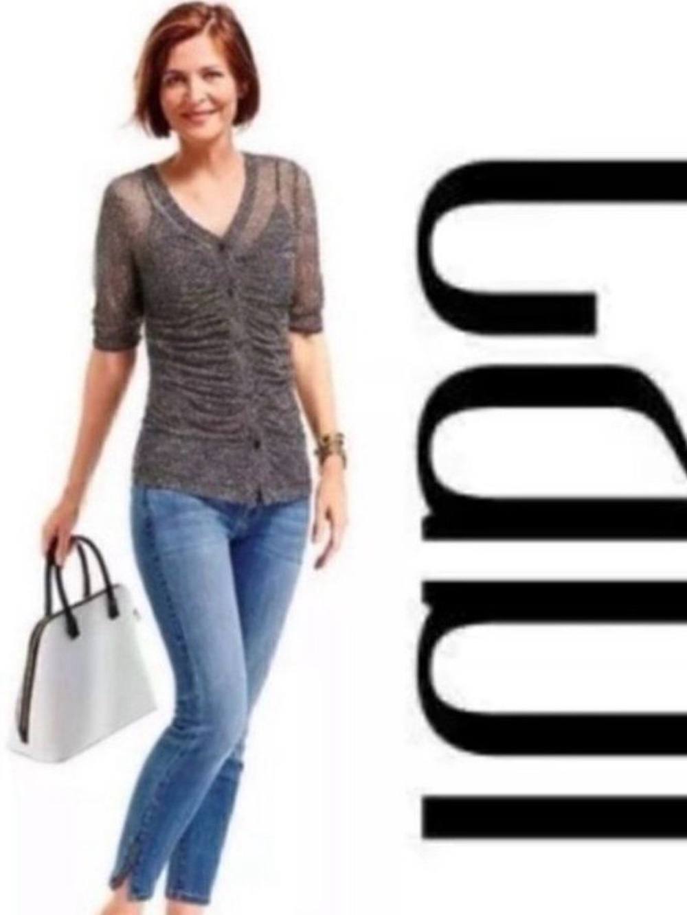 Cabi Gathered Placket Sheer Blouse Style 241